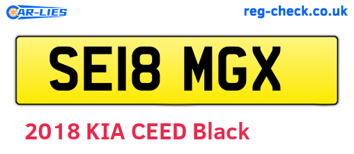 SE18MGX are the vehicle registration plates.