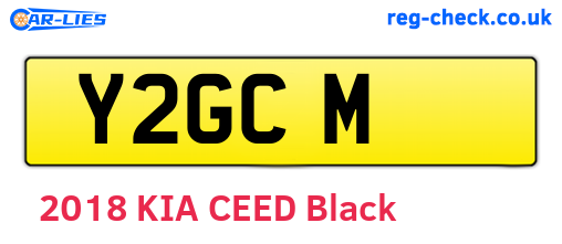Y2GCM are the vehicle registration plates.