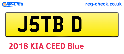 J5TBD are the vehicle registration plates.