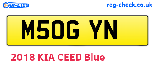 M50GYN are the vehicle registration plates.