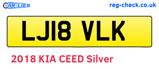 LJ18VLK are the vehicle registration plates.