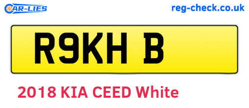 R9KHB are the vehicle registration plates.
