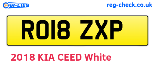 RO18ZXP are the vehicle registration plates.