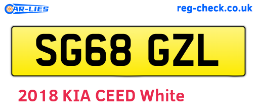 SG68GZL are the vehicle registration plates.