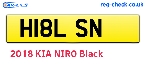 H18LSN are the vehicle registration plates.