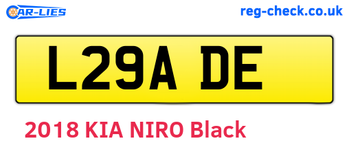 L29ADE are the vehicle registration plates.
