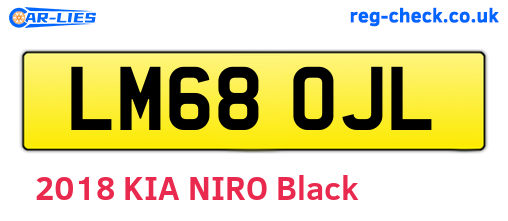LM68OJL are the vehicle registration plates.