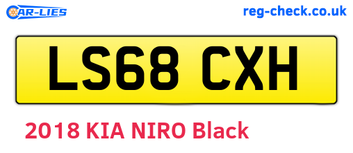 LS68CXH are the vehicle registration plates.