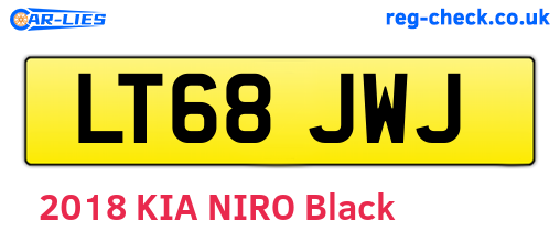 LT68JWJ are the vehicle registration plates.
