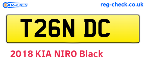 T26NDC are the vehicle registration plates.