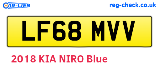 LF68MVV are the vehicle registration plates.