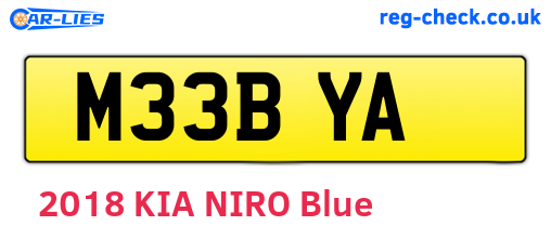 M33BYA are the vehicle registration plates.