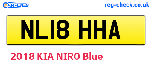 NL18HHA are the vehicle registration plates.