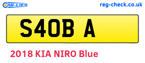 S4OBA are the vehicle registration plates.