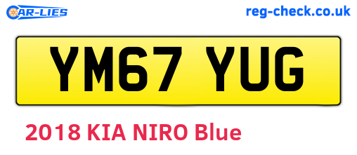 YM67YUG are the vehicle registration plates.