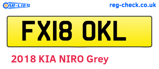 FX18OKL are the vehicle registration plates.