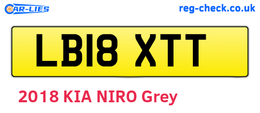 LB18XTT are the vehicle registration plates.