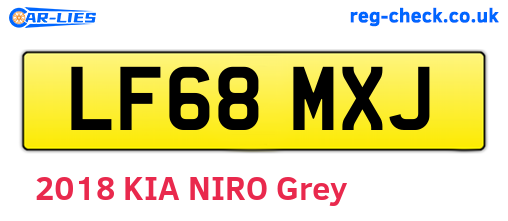 LF68MXJ are the vehicle registration plates.