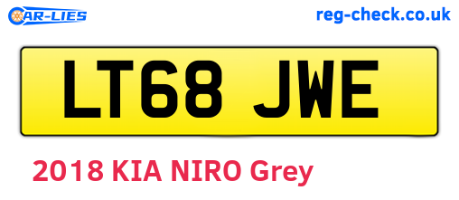 LT68JWE are the vehicle registration plates.