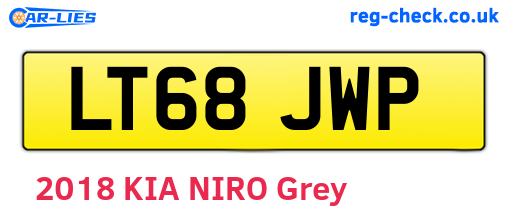 LT68JWP are the vehicle registration plates.