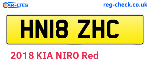 HN18ZHC are the vehicle registration plates.
