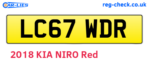 LC67WDR are the vehicle registration plates.