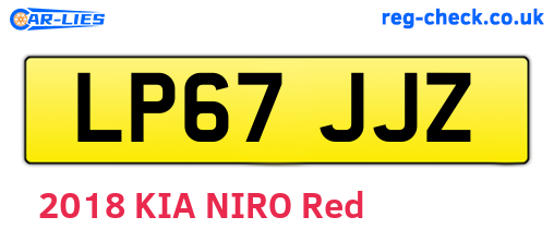 LP67JJZ are the vehicle registration plates.