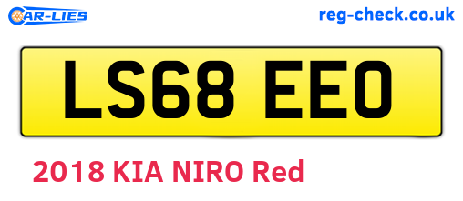 LS68EEO are the vehicle registration plates.