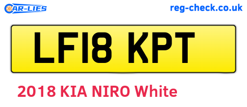 LF18KPT are the vehicle registration plates.