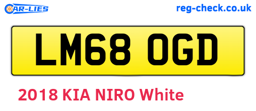LM68OGD are the vehicle registration plates.