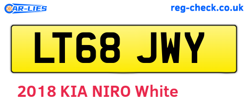LT68JWY are the vehicle registration plates.