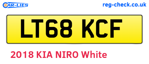 LT68KCF are the vehicle registration plates.