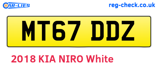 MT67DDZ are the vehicle registration plates.