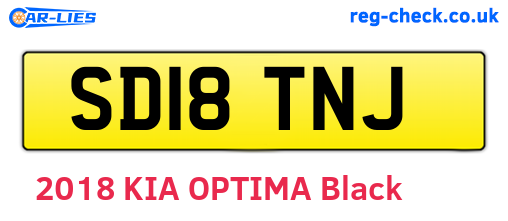 SD18TNJ are the vehicle registration plates.