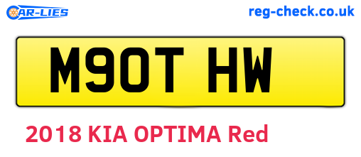 M90THW are the vehicle registration plates.