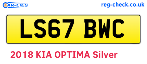 LS67BWC are the vehicle registration plates.