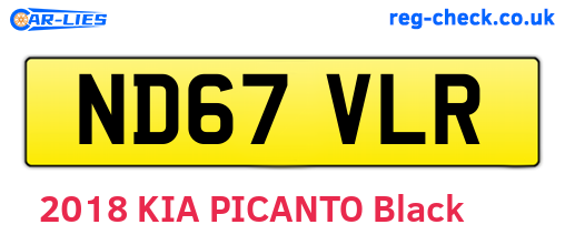 ND67VLR are the vehicle registration plates.
