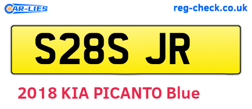 S28SJR are the vehicle registration plates.