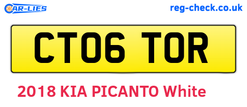 CT06TOR are the vehicle registration plates.