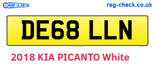 DE68LLN are the vehicle registration plates.