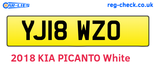 YJ18WZO are the vehicle registration plates.