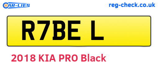 R7BEL are the vehicle registration plates.