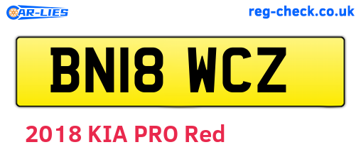 BN18WCZ are the vehicle registration plates.