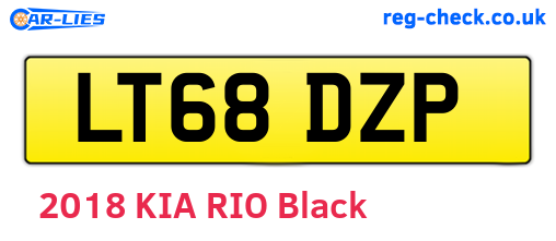 LT68DZP are the vehicle registration plates.