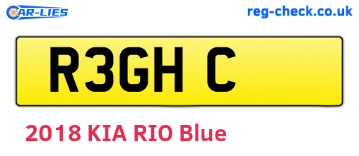 R3GHC are the vehicle registration plates.