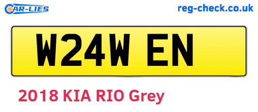 W24WEN are the vehicle registration plates.