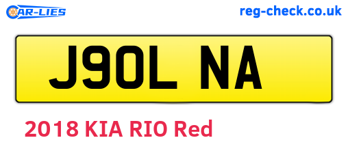 J90LNA are the vehicle registration plates.