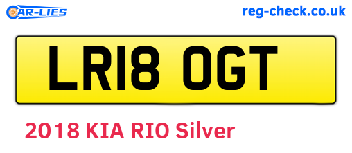 LR18OGT are the vehicle registration plates.