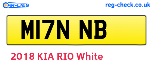 M17NNB are the vehicle registration plates.