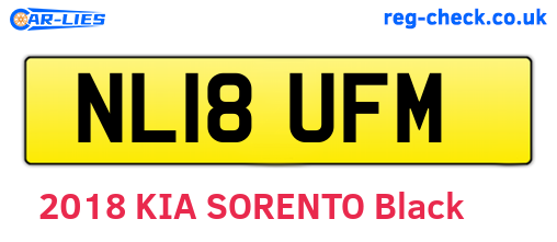 NL18UFM are the vehicle registration plates.